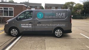 Van signage Total Safe UK Essex and the South East