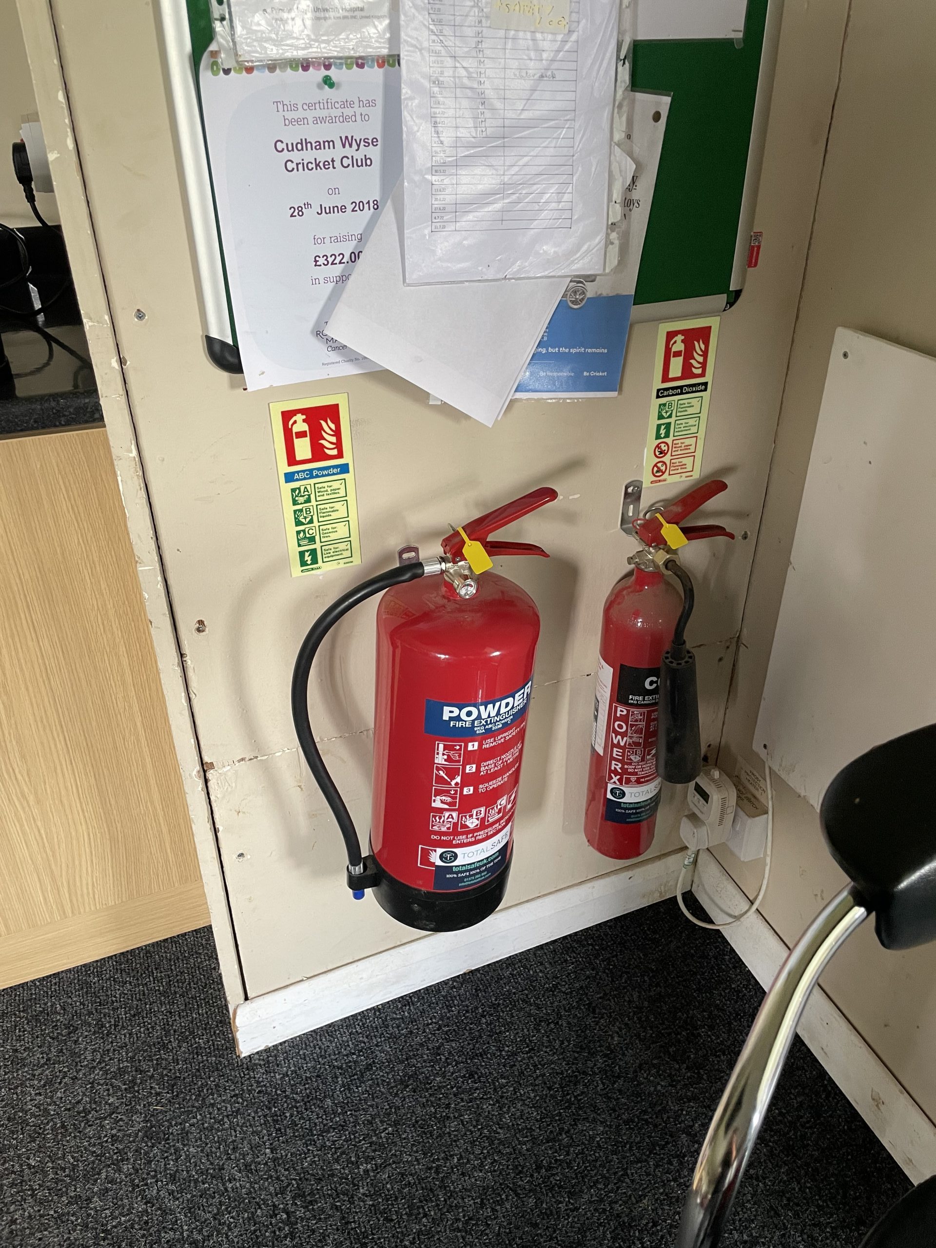 cricket pavillion fire extinguisher servicing london